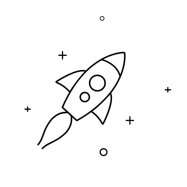 Rocket launching from Earth